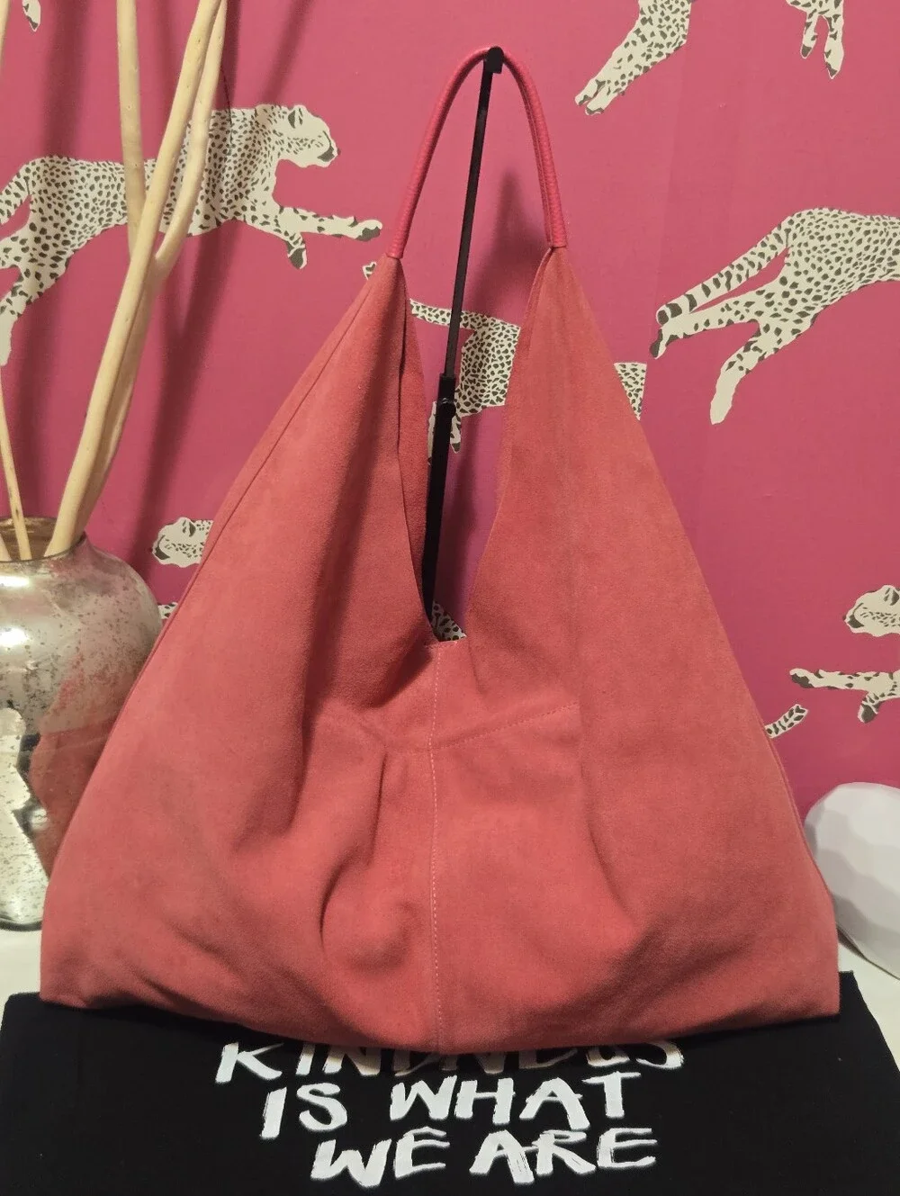 EUC Kurt Geiger Large Chelsea Suede Slouch Hobo Bag
